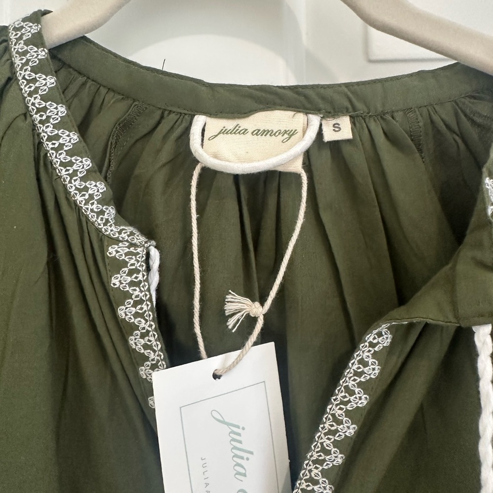 Julia Amory Green Embroidered dress.